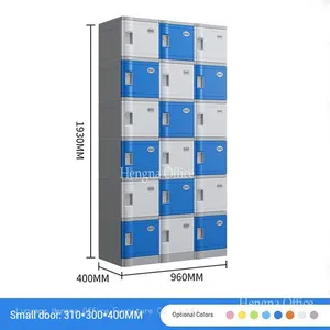 Modular All-Plastic Storage Cabinet- APC971| Anti-Door Opening Buckle & Key Hooks for Employee Staff Office| Big Lockers for Workers in Factory thumbnail-4