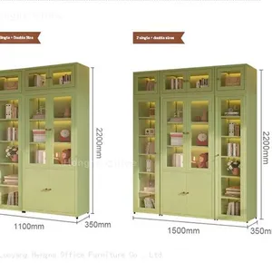 Heavy Duty Steel Storage Cabinet With Tempered Glass, Metal Bookcase With Rounded Edges for Canberra Educational Institutions thumbnail-3