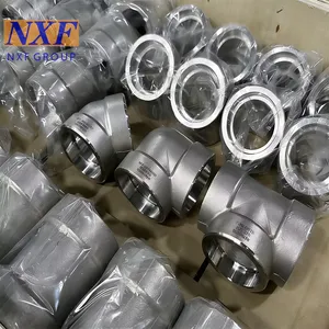 NXF UNS N10276 2.4819/NiMo16Cr15W/C276 OD DN6-1500 Pressure 3000-9000lb ASME B16.11 Nickel Alloy Forging Socket Welding Elbow thumbnail-5