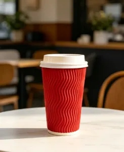 RippleGrip Textured Non Slip Corrugated Coffee Cups thumbnail-4