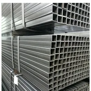 15mm 20mm 40mm 50mm 80mm 100mm Hot Dipped Galvanized Steel Square Pipe / Rectangular Steel Tube / Steel Hollow Section Pipe thumbnail-4