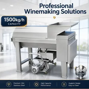 Food Grade Stainless Steel Grape Destemmer and Crusher Machine Professional Fruit Grinder for Wine and Juice Production thumbnail-4