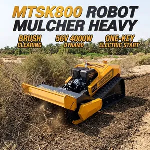 Adjustable Height 800mm Remote Control Tracked Worm Gear Chassis Flail Grass Mower thumbnail-1