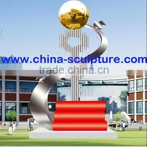 Modern Large Abstract Arts Stainless Steel Sculpture for Outdoor Decoration thumbnail-1