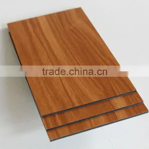 Wood Grain Building Panels Aluminum Composite Plate for Wall Facade Decoration thumbnail-1