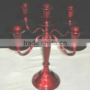 Red Candelabra Wedding Centerpieces, Candelabra Centerpiece, Tall Candelabras (India) Compare thumbnail-1