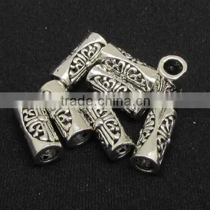 JS1131 Wholesale Filigree Tibetan Silver Tube Beads,tibetan Silver Jewelry Making Supplies thumbnail-1