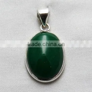 Aura Of Beauty Green Aventurine Pendant, Online Silver Jewellery, Fine Silver Jewellery thumbnail-5