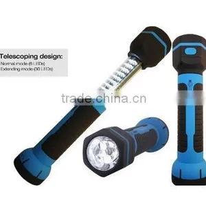 30+6 LED Pull Up Rechargable Telescopic Flashlight Work Light thumbnail-4