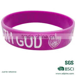 Rubber Wrist Band Custom Fashion Adjustable Silicone Wristband thumbnail-1