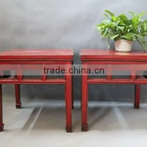Chinese Antique Furniture Square Stool thumbnail-1