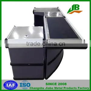 Supermarket Checkout Counter With Conveyor Belt, Electric Cashier Counter With Belt, Hot Selling Cashier Table thumbnail-1