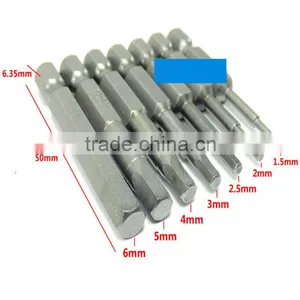 2Pcs 50mm 1/4 Inch Hex Shank Magnetic Hex Head Screwdriver Bits Electric Screwdriver Set AR-58 thumbnail-4