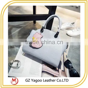 2016 Wholesale China Factroy Retro Lady Handbag Korean Leather Bag Bat Wings Supplier's Choice thumbnail-5