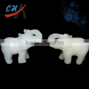 Jade Hand Carved Elephant thumbnail-1