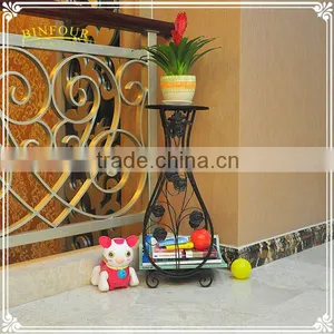 Flower Vase Shape Planters Wrought Iron Plant Stand for Home Deco thumbnail-5