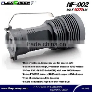 Flexgreen 5xXML T6 40w 4000lm High Bright Led Search Flashlight thumbnail-2