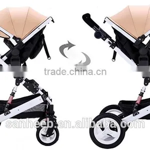 European Standard Style Foldable Anti-shock High View Carriage Infant Stroller Pushchair Pram(Golden) thumbnail-2