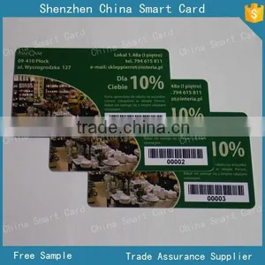 4C Printing Discount Membership PVC Card With Serial Barcode Number thumbnail-1