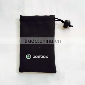 China OEM Embroidered Velvet Pouch Black thumbnail-4