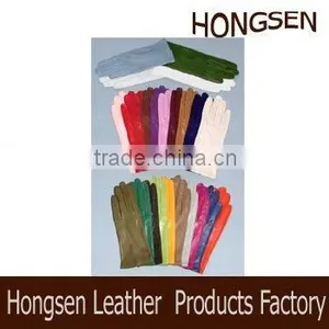 HS089 Fashion Leather Gloves Brown Leather Gloves thumbnail-1