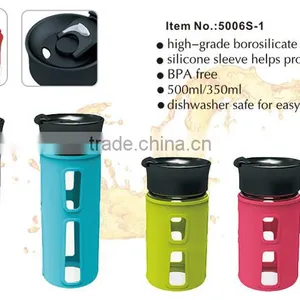 Silicone Sleeve High-grade Borosilicate Glass Bottle thumbnail-6