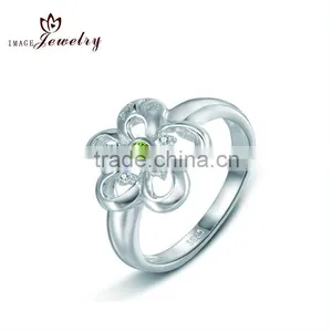 2014 Bulk Sale 925 Silver Flower Zirconia Rings for Jewelry thumbnail-1