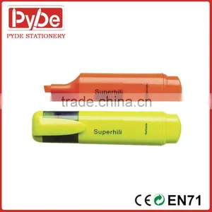 Hot Plastic Custom Colorful Promotional Flat Shape Highlighter Marker Pen for Promotion thumbnail-1