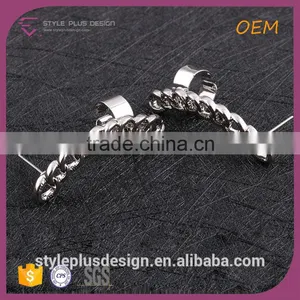 E73189K04 Latest Artificial Cheap Model Fashion Earrings Made In China Rounding Unisex Gender Spiral Earring thumbnail-3