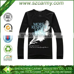 Autumn & Winter 100% Cotton Korean Style Fashionable Personality Black Couple's Casual Long Sleeve Tee Shirts thumbnail-1