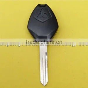 Replacement 2+1 Buttons With Logo Uncut Left Groove Blade Keyless Remote Housing Fob Key Case Shell Mistubishi Car Key thumbnail-4