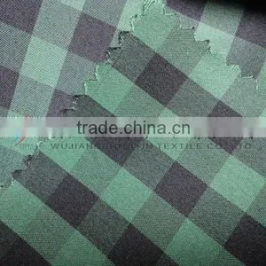 100%polyester Gien Check Green Yarn Dyed Fabric for Shirt thumbnail-1