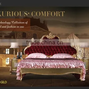 Luxury Classic Bedroom Furniture -leaf Filding Bed Quality Choice thumbnail-3