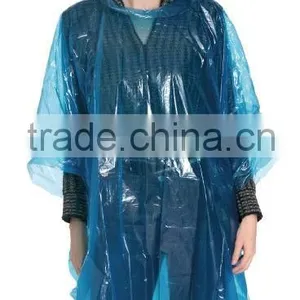 Clear PE Dispsable Rain Ponchos Mixed Color Are Available thumbnail-1