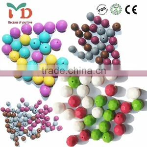 Silicone Teething Baby Beads/Food Grade Chewing Bulk Loose Beads For Baby Nursing Necklace Jewelry DIY thumbnail-4