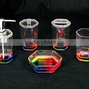 Rainbow Powdercoated Hexagon Bathroom Accessories Set thumbnail-1