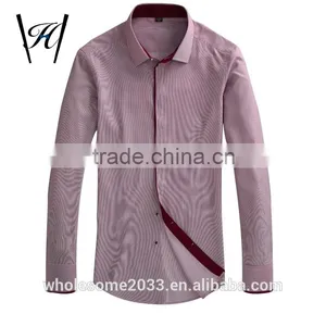 2016 New Style Floral Stripes Work Male Shirts thumbnail-3