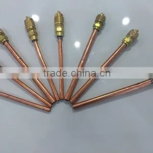 Refrigeration Brass Charging Pin Valve With Copper Pipe thumbnail-1
