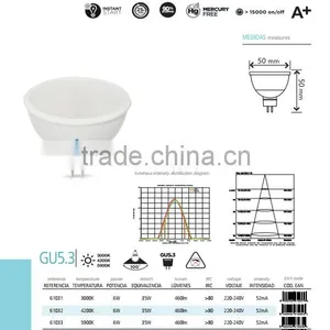 New Design Led Bulb GU5 GU5.3 MR16 Spot Light Bulb DC 12V Spotlight Down Light 6W 100 Degree CE RoHS EMC LVD BV Certificates thumbnail-6