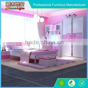 Cute Girls Pink Children Bedroom Furniture Twin Size thumbnail-6