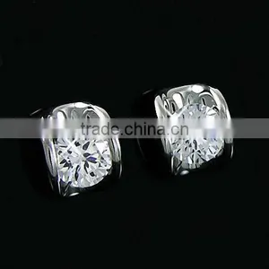 Zircon Gold Stud cz Earrings thumbnail-2