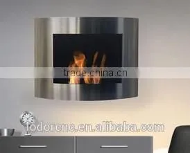 Wall Mounted Stainless Steel Ethanol Fireplace / Stainless Steel Indoor Fireplace thumbnail-1