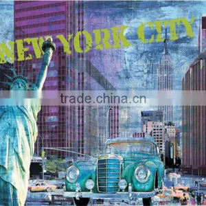 Home Decor Modern City Led Canvas Wall Art Painting thumbnail-1