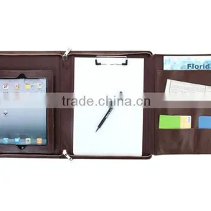 2016 a4 Custom Black Business pu Leather Presentation Folder thumbnail-1