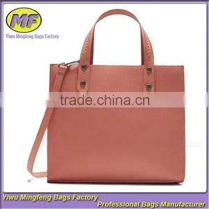 New Custom High Quality Fashionable Mini PU Tote and Shoulder Handbag Shopping Bag for Women thumbnail-1
