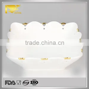 Factory Direct Square Dinner Set, White Porcelain Bowl, Antique Porcelain Dinner Set thumbnail-1
