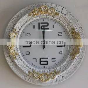 XKH112 Wholesale Round Wood Stand Clock Art Wooden Wall Clock thumbnail-1