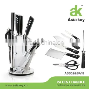Professional Stainless Steel 8 Piece Kitchen Knife Set in Acrylic Stand thumbnail-1