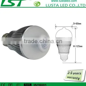 Detection Angle: 360 Degrees ,6W LED Bulb LED Lamp With Motion Sensor, E27/E26/22 Base, Voltage: AC100-240V thumbnail-1