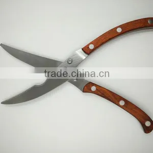 HCS004 LFGB Certificated 10" 3cr15 Stainless Steel Heavy Poultry Scissors Kitchen Shears thumbnail-3